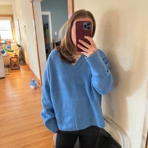 Blue oversized sweater Zara